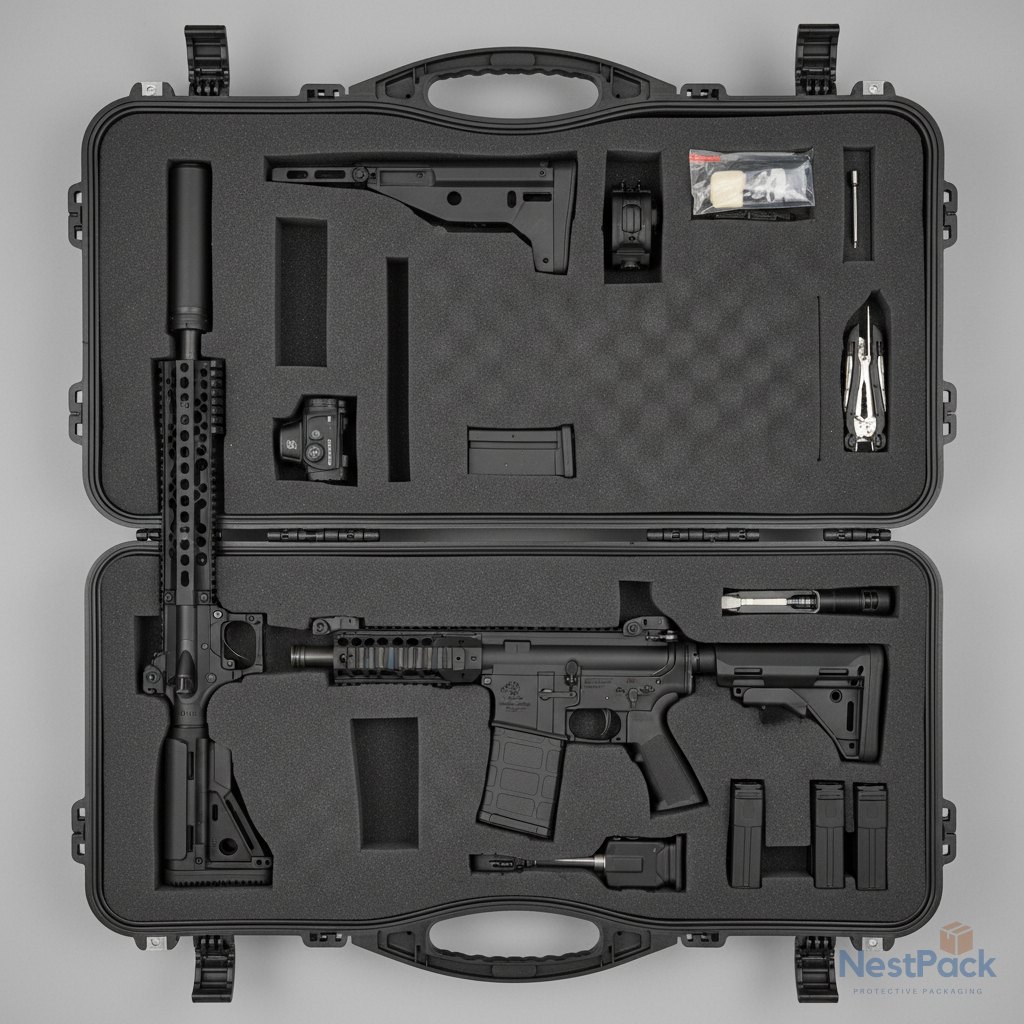 Long / Rifle Hard Cases — protective hard plastic case with foam, NestPack India