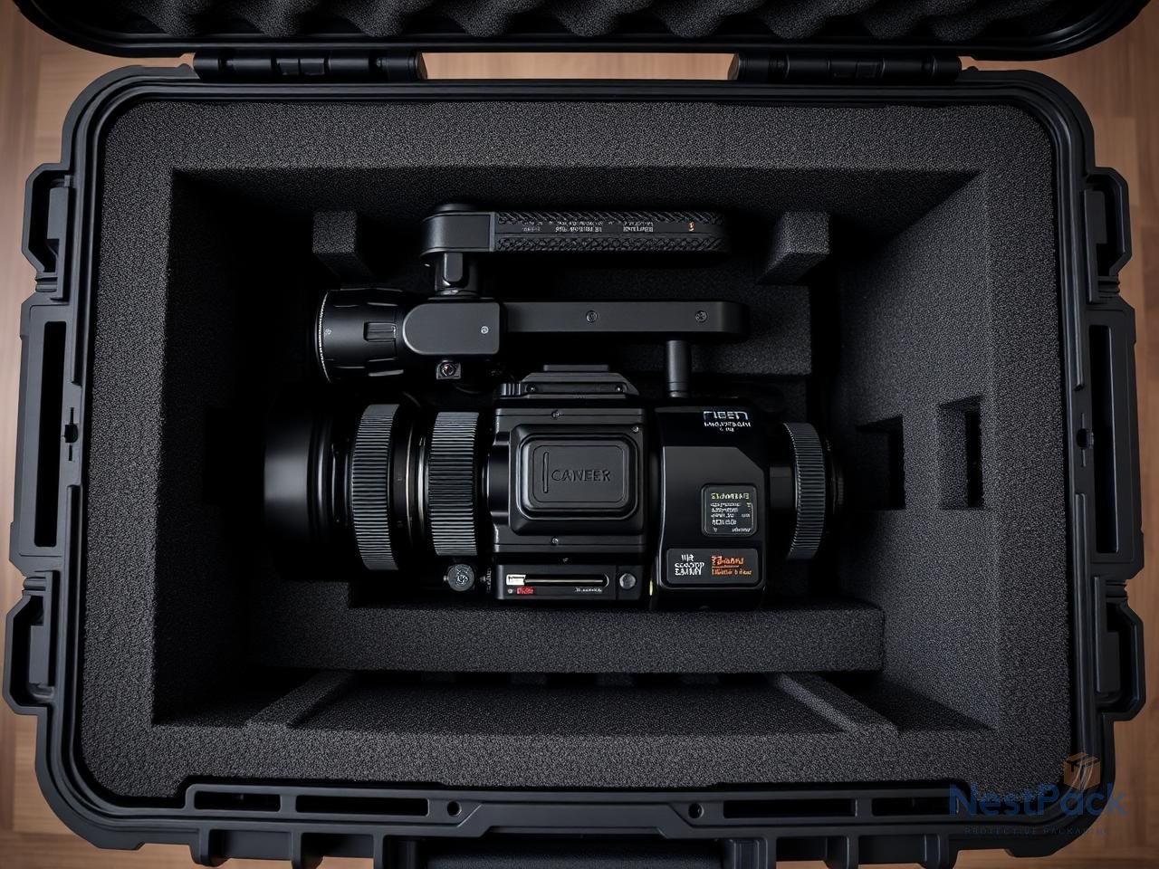 Cinema camera in custom EVA foam fitment hard case