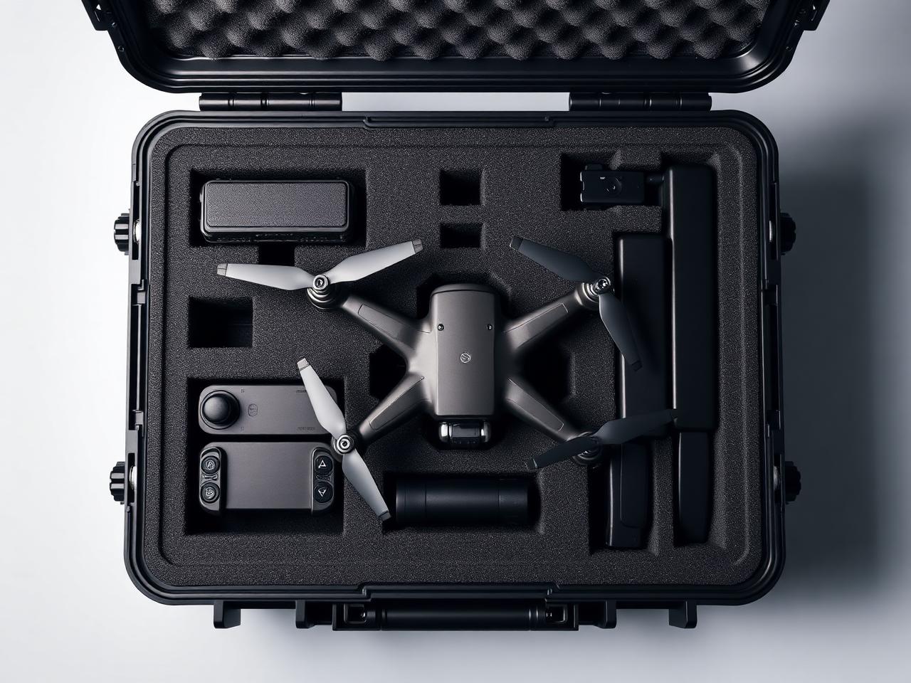 Drone hard case with CNC foam fitment