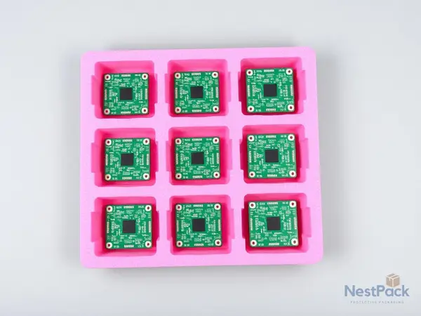anti-static foam tray for electronics packaging