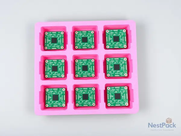 anti-static foam tray for electronics packaging