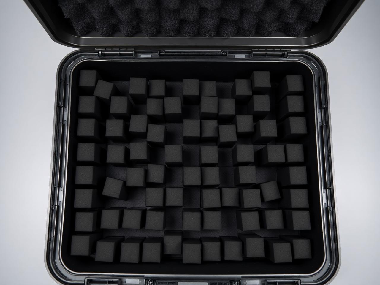 Pluck-and-pull PU foam in hard case